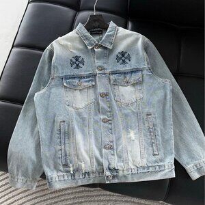 Chrome Hearts Cross Embroidered Denim